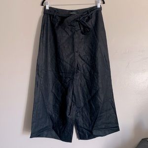 Lafayette 148 NY Asymmetrical Tie-waist Crop Wide Leg Pant